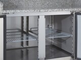 thumbnail of GastroHero Pizzakühltisch 1510x800 mm Granitplatte 2 Türen Edelstahl Kühltisch -2 bis +8 °C 390 Liter Pizzatisch ECO