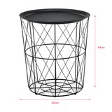 thumbnail of Helloshop26 - Set de 3 tables gigognes table basse de salon en métal plateau amovible 40x40x44 cm noir 03_0006057