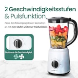 thumbnail of Emerio Blender 1,5 L – Smoothie-Maker mit 2 Geschwindigkeitsstufen – Edelstahlmesser & spülmaschinengeeignet – 500 W – Blender-to-Go BL-124816.7