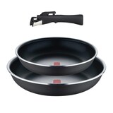 thumbnail of BERGNER Click&Cook - Juego de 2 Sartenes Ø24Ø28cm Aluminio prensado y Heat Dot Negro con Mango Desmontable
