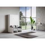 thumbnail of Bett 120 Kentaro vertikales Klappsofa Esche weiß Klappbett