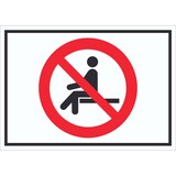 thumbnail of Sitzen verboten Symbol Schild A1 Rückseite selbstklebend