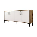 thumbnail of Dmora Credenza Dpedrol, Buffet da soggiorno, Madia da salotto, Dispensa da cucina, 180x35h78 cm, Noce e Bianco