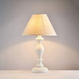 thumbnail of Bonetti Illumina -  Cascina - Shabby-weiße Holzlampe 1 Licht mit Lampenschirm Dm.35 H.57 - Ø35 - BL265-LM-BCO
