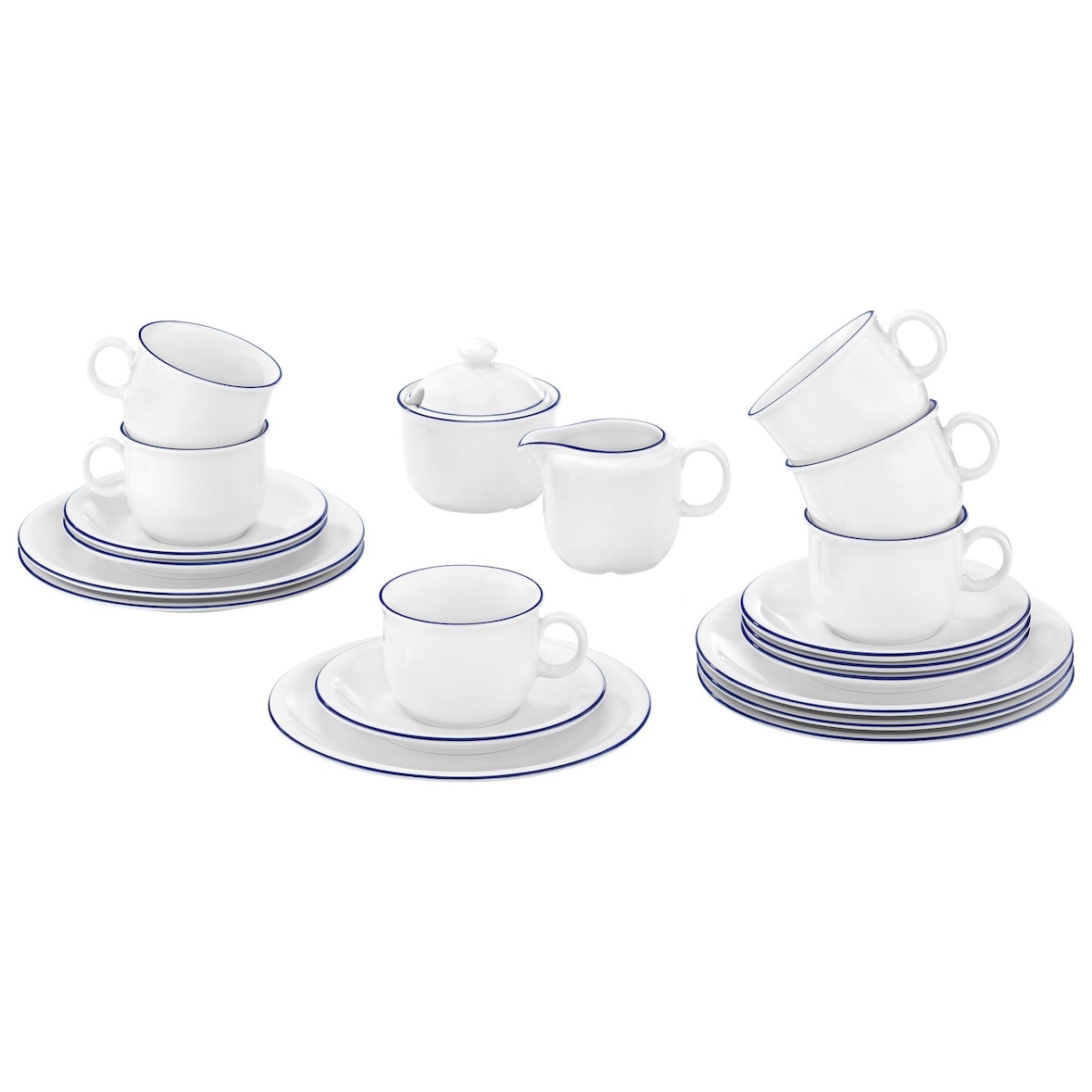 Seltmann Weiden Compact Blaurand Kaffeeservice 20-teilig