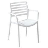thumbnail of Sillas color blanco para hostelería "Willy" con reposabrazos. Mobiliario apilables para terraza y interior de bar, restaurante y cafetería.