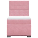 thumbnail of vidaXL Boxspringbett mit Matratze Rosa 90x200 cm Samt