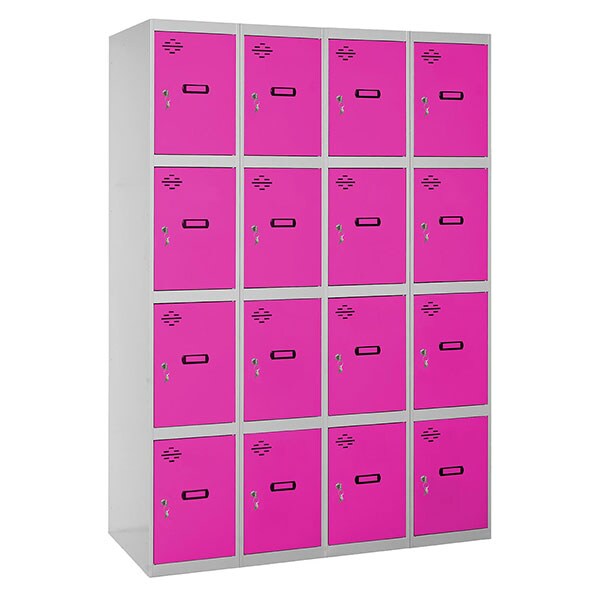 SimonRack Spind Schrank, Metallschrank, Schließfachschrank, Schloss, 4 Abteile, 1800x1600x500 mm  - Simonlocker