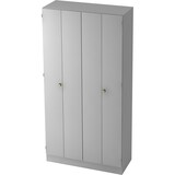 thumbnail of bümö office Aktenschrank mit Falttüren, Büroschrank 100cm breit in grau - Ordnerschrank 5OH groß, Falttürenschrank für Akten, Ordner & Co. - Büro