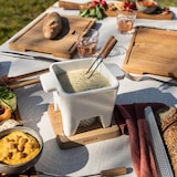 thumbnail of Boska Tapas Fondue Bianco L / Für Käsefondue & Saucen / Kleines Fondue-Set / Mit Untergestell & Teelicht / Mikrowellen- & spülmaschinenfest / 600 ml