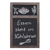 thumbnail of Reclamebord HWC-C51, wandbord krijtbord, 55x34x2cm, hout shabby-look vintage ~ grijsbruin