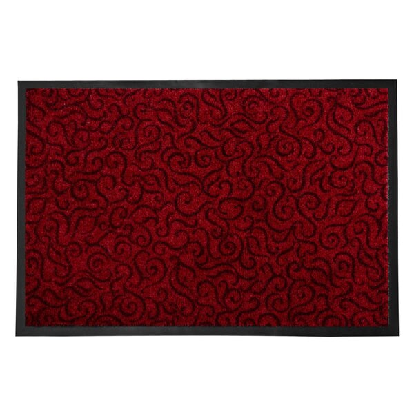 Design-Sauberlaufmatte "Brasil" - Türvorleger / 90 x 150 cm (Dunkelrot)