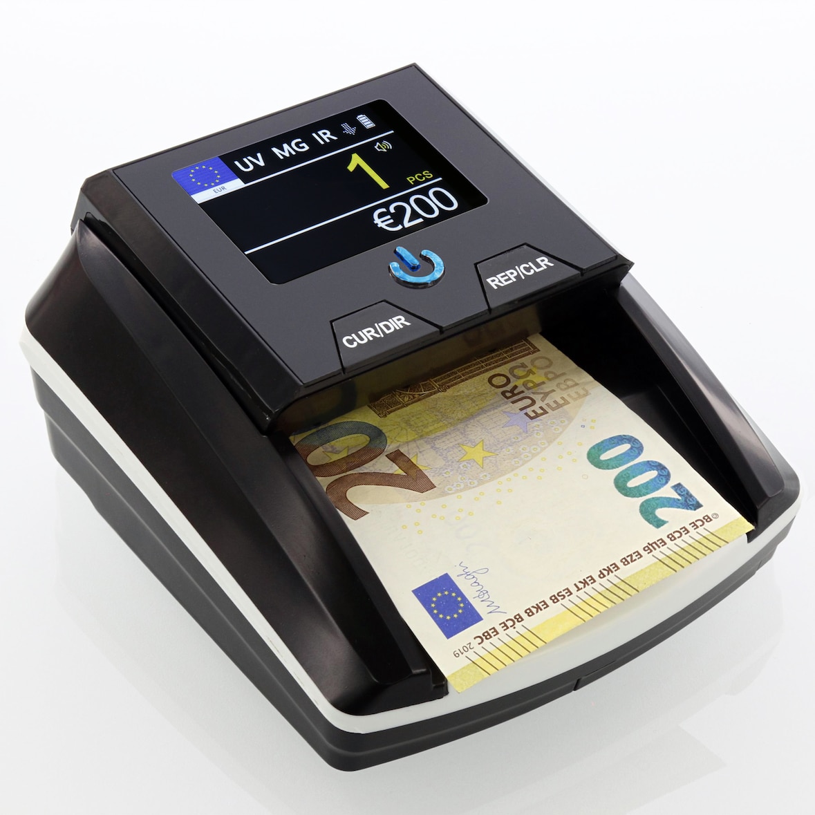 Détecteur de Faux Billets Professionnel à 8 Contrôles - La détection Absolue - Testé 100% BCE - Batterie Rechargeable incluse - MONEPASS France