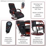 thumbnail of Relaxliege Athene mit Massagefunktion | HxBxT 118x69x143 cm | Sitzhöhe 49 cm |  Leder |  Creme |  Massagesessel Relaxsessel mit Massage