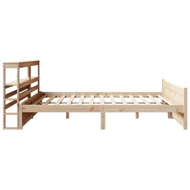 vidaXL Bedframe met hoofdbord metaal bruin eikenkleurig