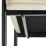 thumbnail of tectake Poltrona Doé, imbottita, gambe in acciaio - 405473