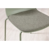 thumbnail of Set de 2 chaises en polypropylène avec coussin en tissu, design moderne, pieds en métal pour cuisine, salle à manger, bars et restaurants ROSY – Vert