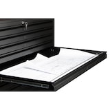 thumbnail of PROREGAL Flachablagenschrank Chinchilla | 10 Schubladen | Schwanenhalsgriff | HxBxT 105x140x95 cm | Metallabdeckplatte | Schwarz
