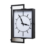 thumbnail of Horloge gare 60 cm -  Noir Rectangle Métal Amadeus 40x12 cm