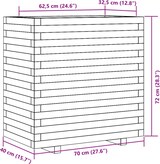 thumbnail of vidaXL Pflanzkübel Wachsbraun 70x40x72 cm Massivholz Kiefer