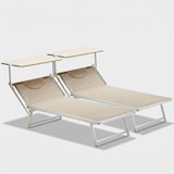 thumbnail of 2 Lettini spiaggia mare professionali in alluminio Xl Grande Italia Stock - Beige-GI100TEX2PZE
