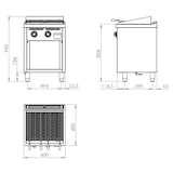 thumbnail of Churrasqueira de pedra vulcânica a gás industrial com móveis B6006E da HR Fainca