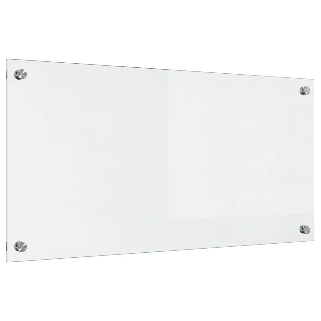 vidaXL Keuken Achterwand Doorzichtig 80 x 40 cm gehard glas