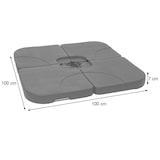 thumbnail of Sonnenschirm Meran II, Gastronomie Marktschirm, Ø 5m Polyester/Alu Mast weiß 28kg ~ rot mit Ständer