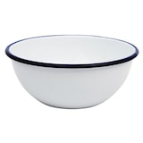 thumbnail of Olympia Emaille Schalen - weiß-blau - 15,5cm - 12 Schälchen - spülmaschinenfest