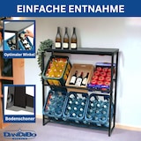 thumbnail of DanDiBo Getränkekistenregal 6 Kisten mit Ablage Metall Stabil 96435 Getränkekistenhalter 100 cm Getränkekistenständer