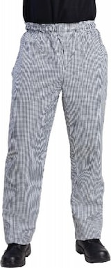 thumbnail of Gastronoble Whites Unisex Kochhose Vegas schwarz weiß kleinkariert XS