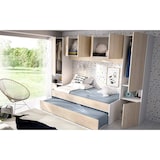 thumbnail of Dmora Letto per bambini Venturosa, Cameretta completa con armadio a ponte e cassettone, 303x97h203 cm, Rovere e Bianco