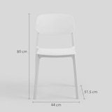 thumbnail of Set 6 Sedie Ergonomiche Moderne Polipropilene Pranzo 44x51.5x80 cm