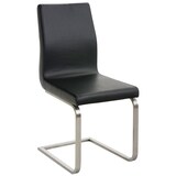 thumbnail of Décoshop26 - Sillas de comedor x2 diseño moderno PVC negro estructura de acero inoxidable 10_0007402