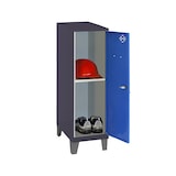 thumbnail of SimonRack Vestiaire Métallique Bas 1015x300x500 mm, 1 Porte avec Clé, Avec Pieds et Séparateur, Anthracite/Bleu - Simonlocker