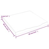 thumbnail of vidaXL Wandregal Hellbraun 60x60x(2-4) cm Massivholz Eiche Behandelt