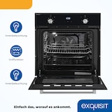 thumbnail of Exquisit EBE 657-2H sw Einbaubackofen | 59 L Backofenvolumen | Heißluft | Schwarz