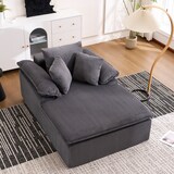 thumbnail of Sessel 177x122x92 Cordstoff ergonomisch modern Wohnzimmer Relaxsessel bequem langlebig mit breiten Armlehnen Grau
