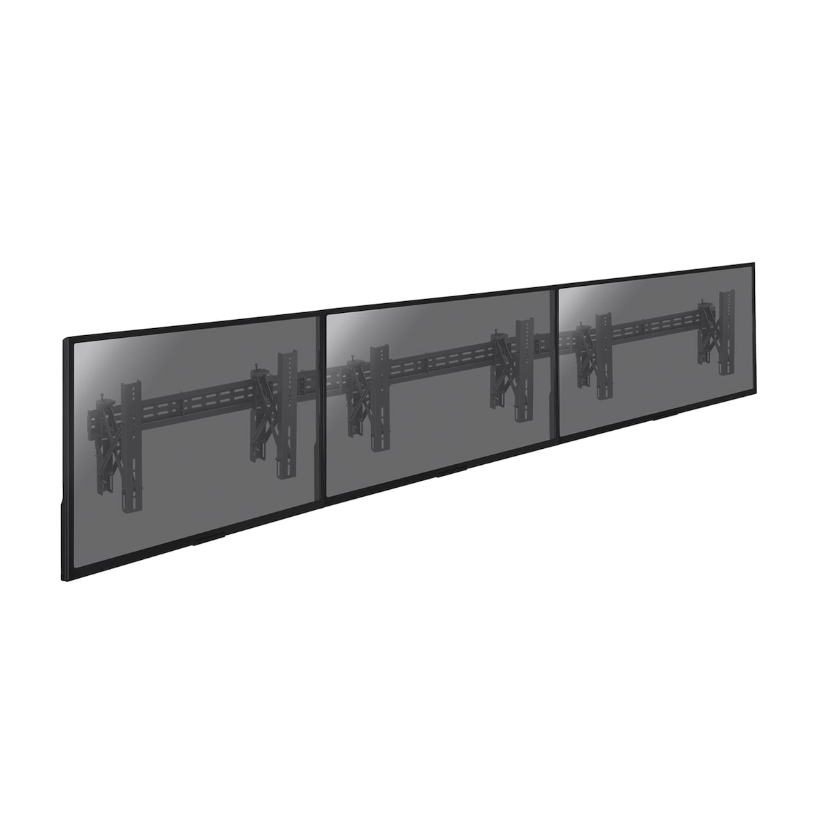 TV-wandsteun voor 3 schermen 49''-55'' Push Pull
