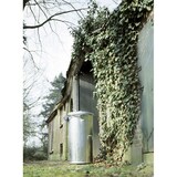 thumbnail of PROREGAL Feuerfeste runde Mülltonne aus Stahl | 110 Liter, HxØ 95x51cm | Verzinkter Stahl | Silber