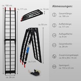 thumbnail of TRUTZHOLM 1 x Auffahrrampe klappbar 180 cm Traglast 340 kg Alu schwarz Riffelstab Verladerampe