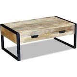 thumbnail of vidaXL Couchtisch mit 2 Schubladen Massivholz Mango 100x60x40 cm