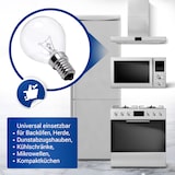 thumbnail of Lampe E14 silber 40W 45mmØ 230V bis 300°C universal für Backofen Kühlschrank