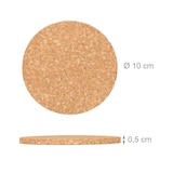 thumbnail of Relaxdays Korkuntersetzer, 16er Set, 10 cm, Getränkeuntersetzer mit Halter, für Gläser & Tassen, Untersetzer Kork, natur