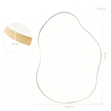 thumbnail of Espelho de parede irregular COSTWAY, espelho assimétrico, espelho com moldura para pendurar, espelho cosmético moderno de parede