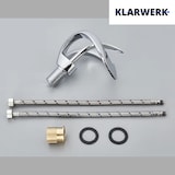 thumbnail of KLARWERK® NAVIS | Rubinetto Cascata Bagno Cromo Acciaio | per Lavabo Hotel | Miscelatore 2 Attacchi Design Premium Gastro Premium