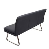 thumbnail of Set sala da pranzo HWC-H70, set sala da pranzo, tessuto/tessuto acciaio inox spazzolato ~ grigio scuro 160cm