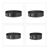 thumbnail of Relaxdays Springform Set, 4-teilig, Ø 18/24/26/28 cm, antihaftbeschichtet, bis 220 °C, runde Kuchenbackformen, grau