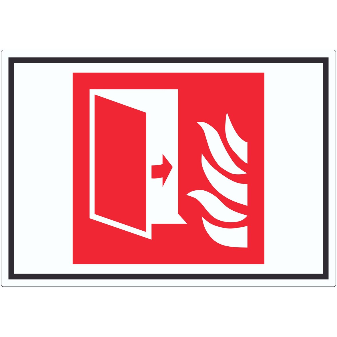 Brandschutztür Brandschutz Symbol Aufkleber A4 (210x297mm)