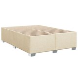 thumbnail of vidaXL Boxspringbett mit Matratze Creme 160x200 cm Stoff